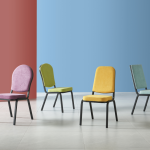 Metal Wood-Grain Chair